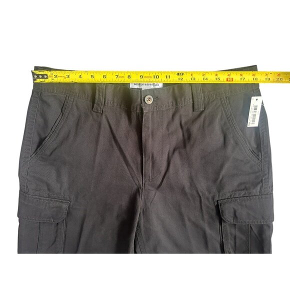 Amazon Essentials Men's Classic-Fit Cargo Short 100% Cotton 10" Inseam Black 36W - Picture 9 of 10